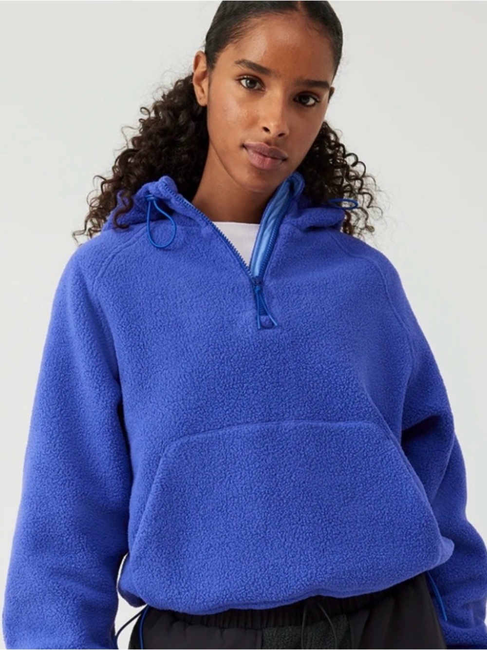 Outdoor Voices Fleece Teddy Pullover Hoodie Purple XXL